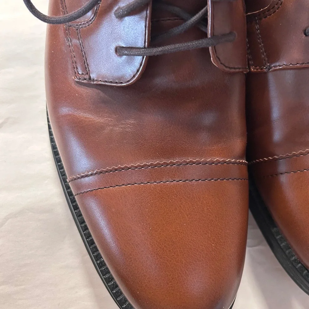 Dockers Mens Garfield Cap‎ Toe Oxford Dress Shoes Brown Size 12M  NWOB